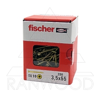 Саморез для напольных покрытий Fischer FTF-ST YZP, 3,5х55, (200 шт)