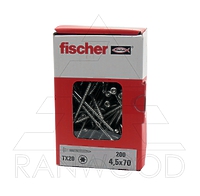 Шуруп Fischer FPF-ST A2P 4,5х70, с потайной головкой, (100 шт)